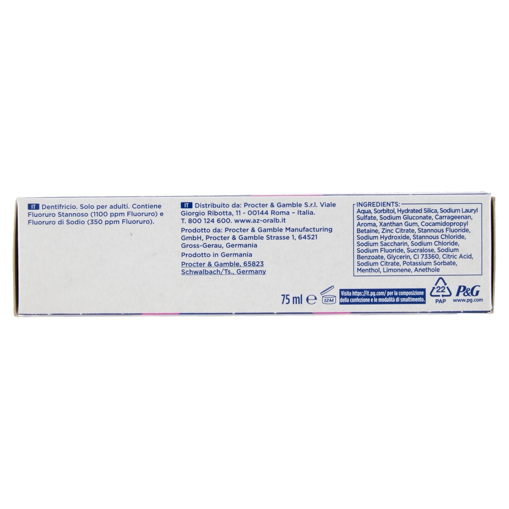 Oral-B Advanced Dentifricio Protezione Sensibilità Sensazione di Comfort 75 ml